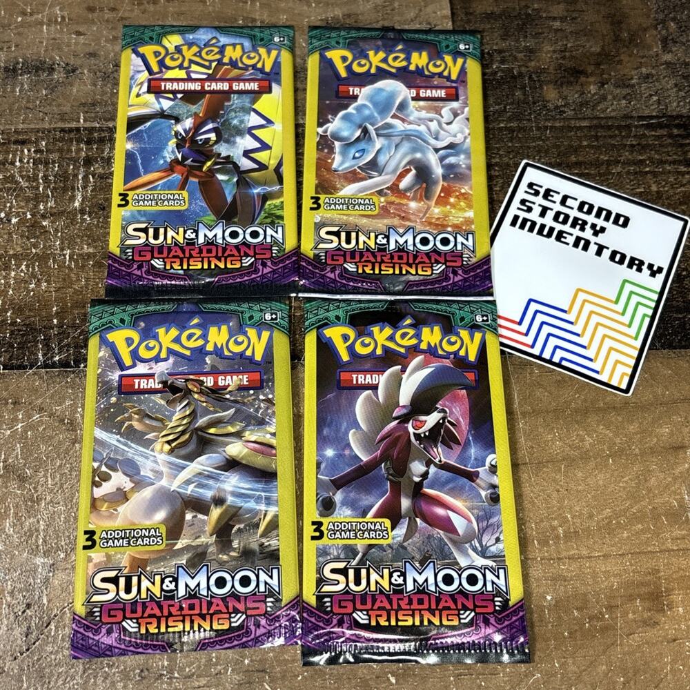 POKEMON Sun & Moon GUARDIANS RISING 3 Card Mini Booster Packs Complete Art Set